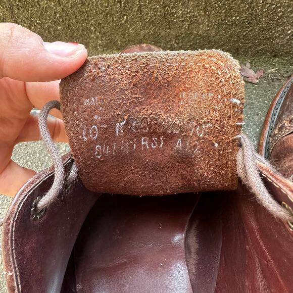 Frye Johnny Brown Wingtip Lace Up Men's Leather Shoes sz 10 - Picture 14 of 14